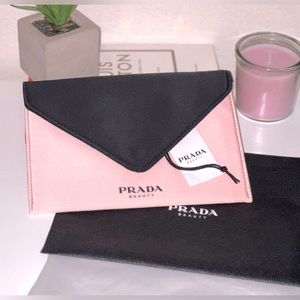 Prada Pink and Black Cosmetic Pouch